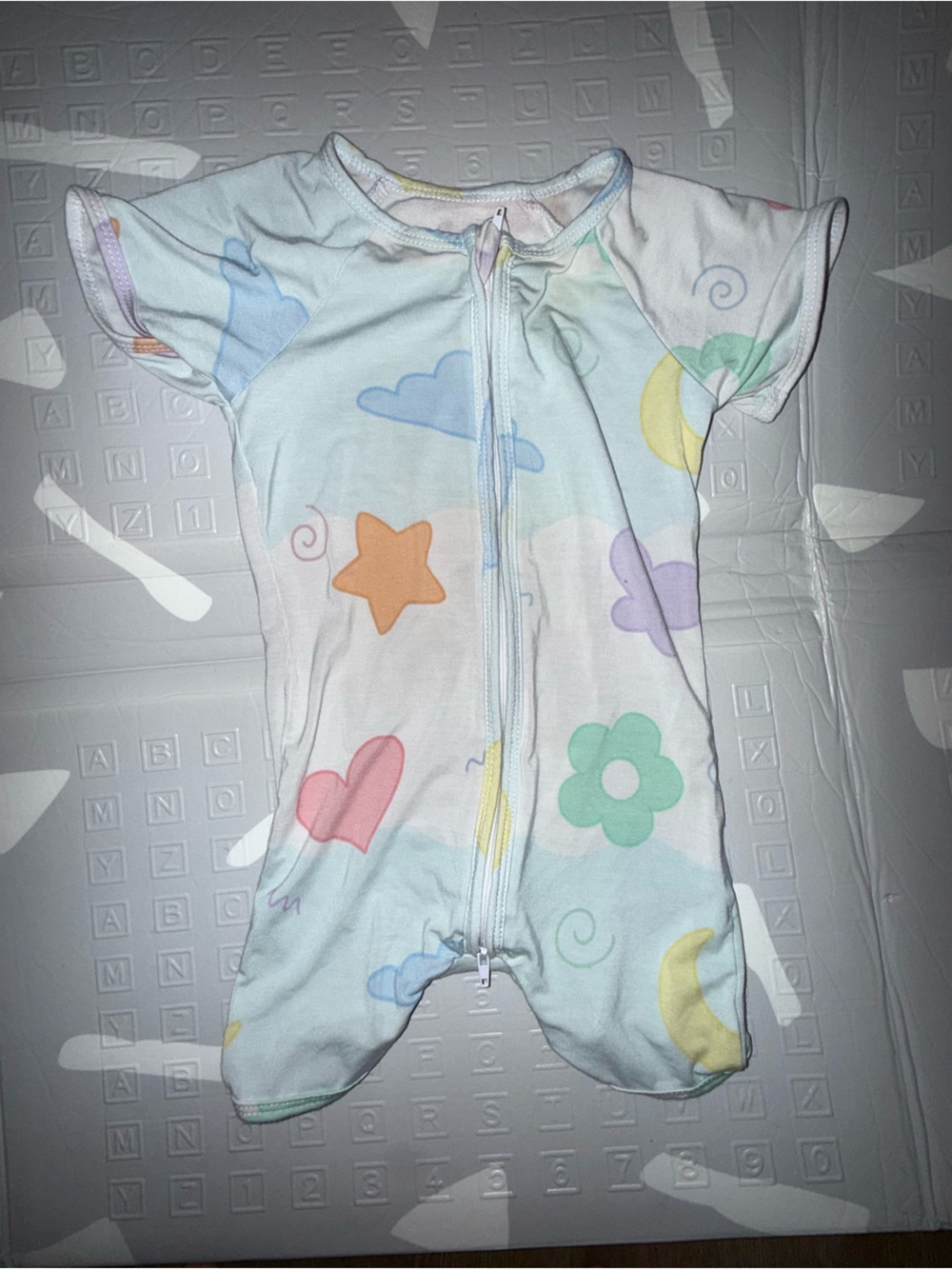 Pastel Stars & Flowers Printed Bamboo Shortie